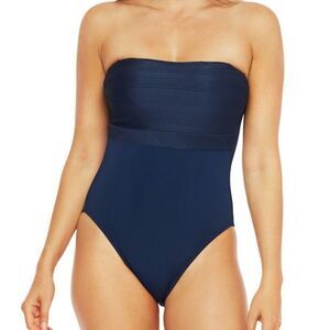 La Blanca Indigo Bandeau One Piece Swimsuit